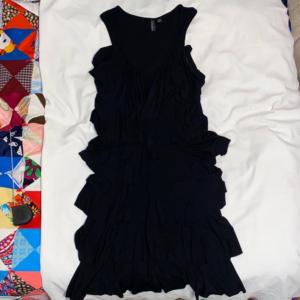 Cynthia Rowley Black Ruffle Dress